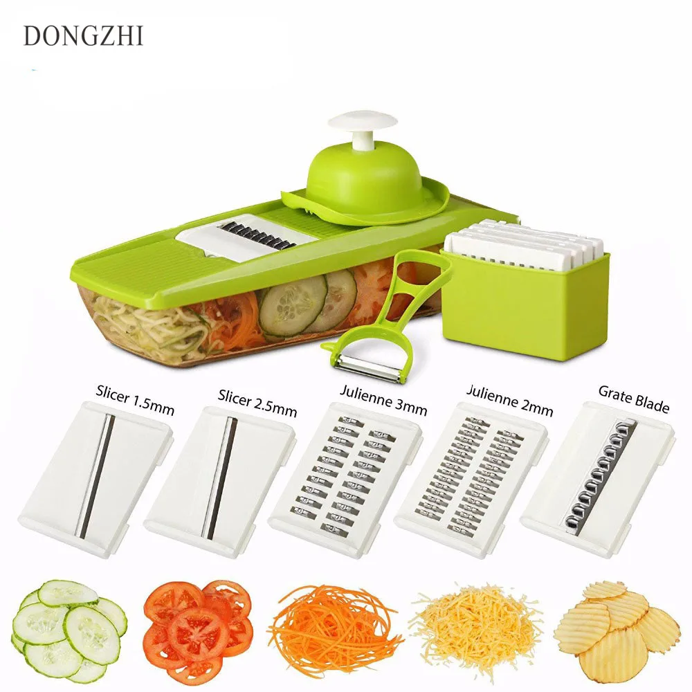 NEW Manual Vegetable Cutter With 5 Blades Carrot Grater Mandoline Slicer Kitchen Accessories Multifunctional Vegetable Cutters
NEW Manual Vegetable Cutter With 5 Blades Carrot Grater Mandoline Slicer Kitchen Accessories Multifunctional Vegetable Cutters