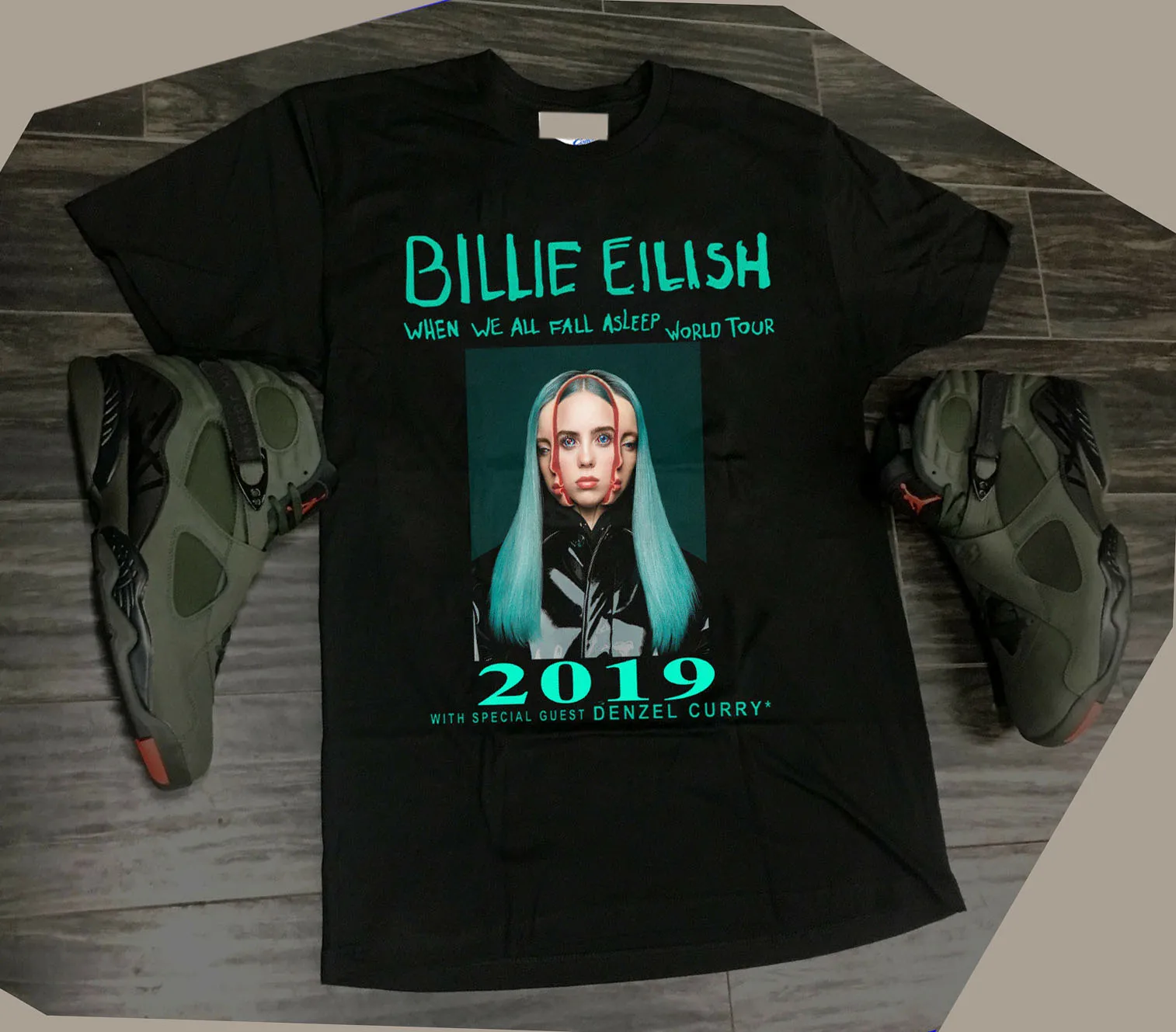Billie Eilish World Tour 2019 with Special Guest DENZEL CURRY T-Shirt Size S-3XL T Shirt for Men/Boy Short Sleeve Cool Tees
Billie Eilish World Tour 2019 with Special Guest DENZEL CURRY T-Shirt Size S-3XL T Shirt for Men/Boy Short Sleeve Cool Tees