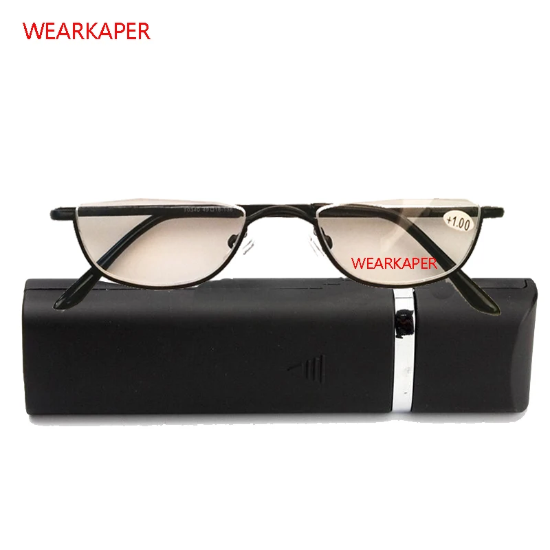 WEARKAPER Anti-fatigue Half Alloy Frame Reading Glasses Men Women Cat Eye Glasses Reading Glasses+1.0-4.0
WEARKAPER Anti-fatigue Half Alloy Frame Reading Glasses Men Women Cat Eye Glasses Reading Glasses+1.0-4.0