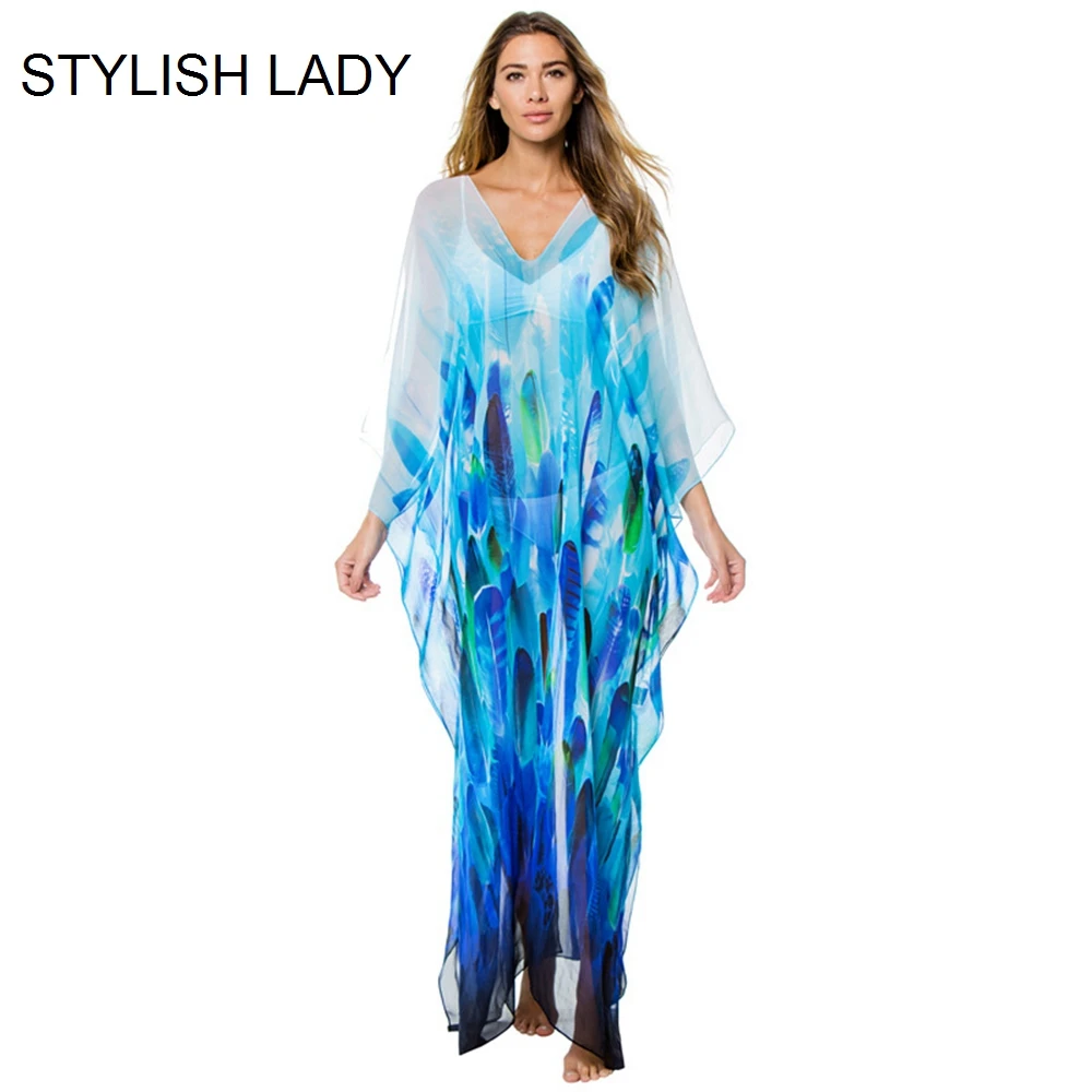 STYLISH LADY Oversize Loose Chiffon Long Beach Dress 2019 Summer Women V Neck Leaf Printed Bikini Cover Up Maxi Sundress Dress
STYLISH LADY Oversize Loose Chiffon Long Beach Dress 2019 Summer Women V Neck Leaf Printed Bikini Cover Up Maxi Sundress Dress