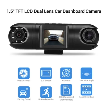 Rear View Camera 1.5" TFT LCD 140 Degree Car Camera Dual Channel 1440P+720P Vehicle Dash Cam Driving Recorder DVR Dashcam
Rear View Camera 1.5" TFT LCD 140 Degree Car Camera Dual Channel 1440P+720P Vehicle Dash Cam Driving Recorder DVR Dashcam