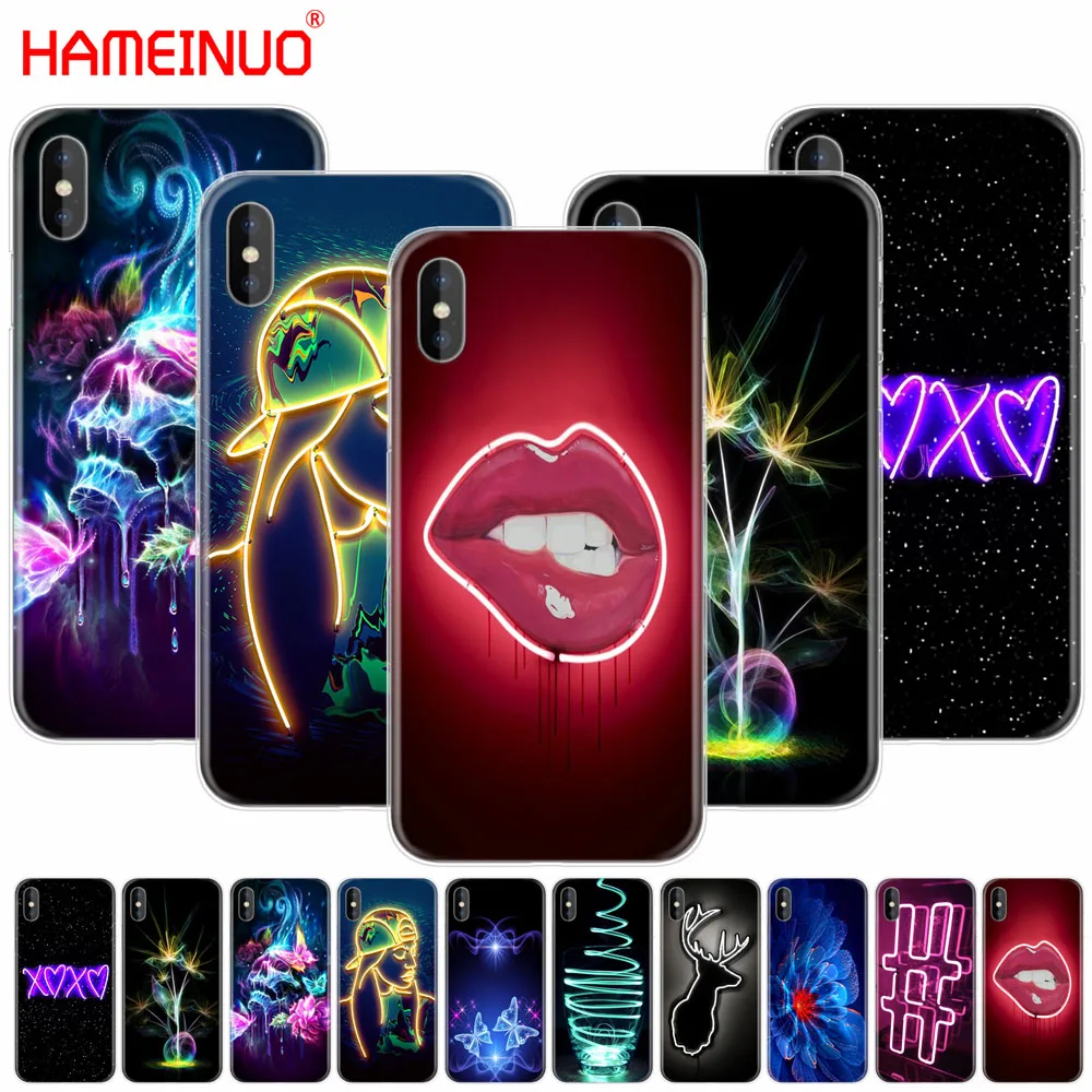 HAMEINUO Neon Pattern Print cell phone Cover case for iphone X 8 7 6 4 4s 5 5s SE 5c 6s plus | Мобильные телефоны и
