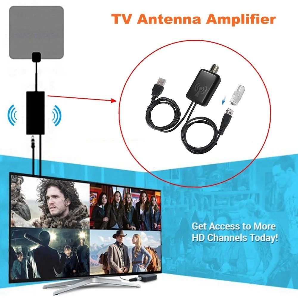 Receiver Antenna Indoor Signal Amplifier TV Booster Tuner Cable HDTV Digital Satellite
Receiver Antenna Indoor Signal Amplifier TV Booster Tuner Cable HDTV Digital Satellite