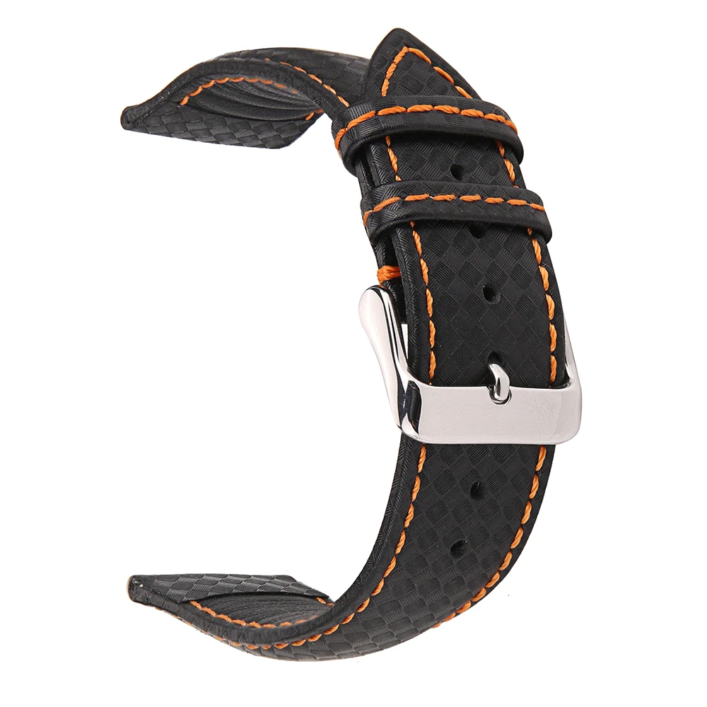Ремешок для часов BEAFIRY из натуральной кожи спортивный браслет с прострочкой