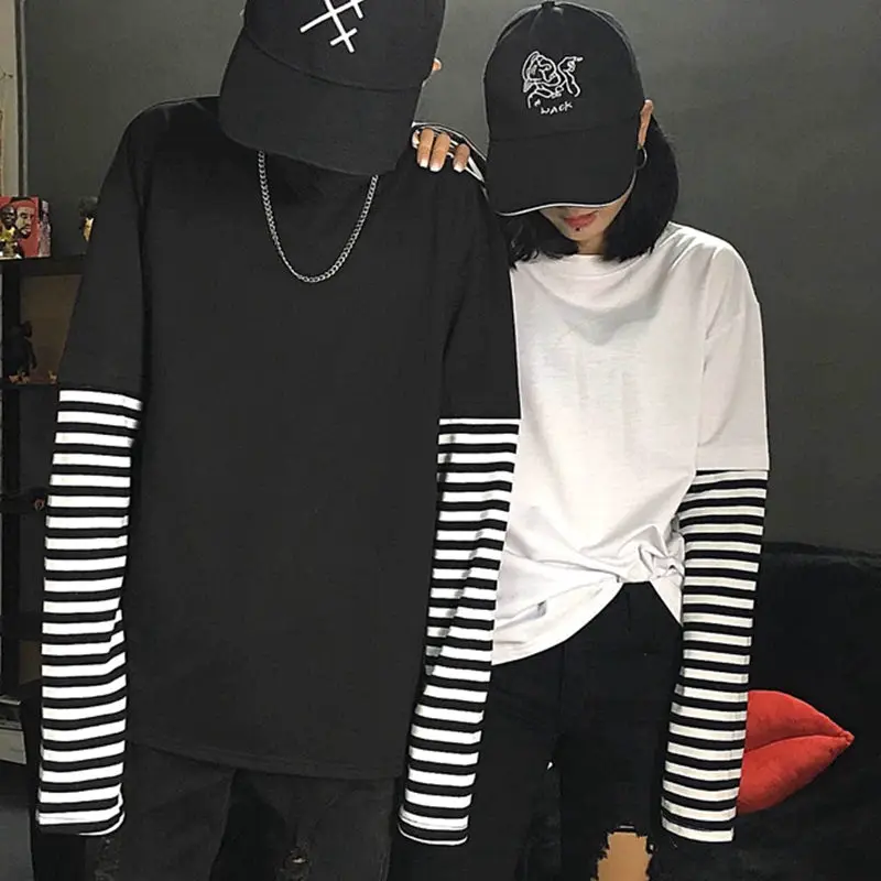 Camiseta Mujer 2018 Fashion Korean Ulzzang Harajuku Striped Long T-Shirt O-neck Patchwork Tops Tee Shirt Tshirt For Men Women
Camiseta Mujer 2018 Fashion Korean Ulzzang Harajuku Striped Long T-Shirt O-neck Patchwork Tops Tee Shirt Tshirt For Men Women