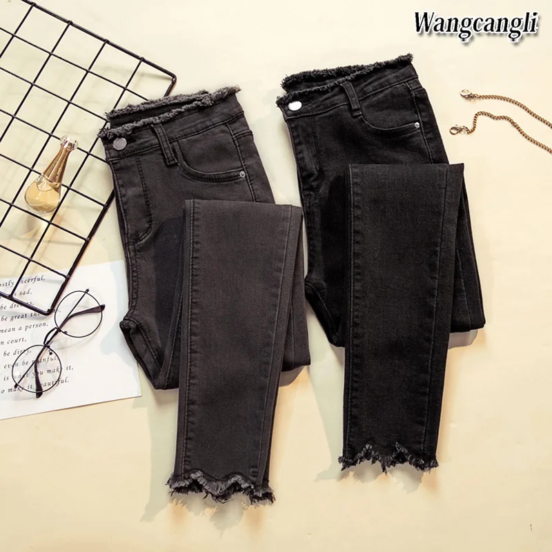 2018 spring and summer large size high waist women's jeans Stretch nine feet pants lady trousers 8301#
2018 spring and summer large size high waist women's jeans Stretch nine feet pants lady trousers 8301#