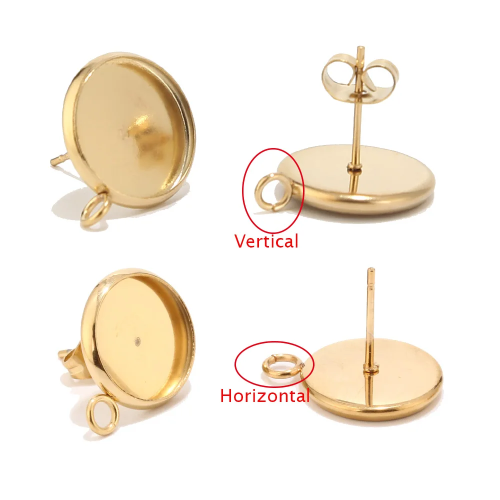 40pcs Wholesale Gold/Silver Earring Posts Studs Settings Bezels Cabochons Tacks with Loop 12mm Glue Pad Setting
40pcs Wholesale Gold/Silver Earring Posts Studs Settings Bezels Cabochons Tacks with Loop 12mm Glue Pad Setting