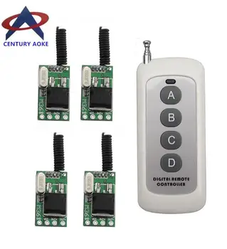 Mini silent RF remote control DC 7V 9V 10V 12V 24V 36V DC7-36V 4 receiver + 1 transmitter LED lamp strip 100M
Mini silent RF remote control DC 7V 9V 10V 12V 24V 36V DC7-36V 4 receiver + 1 transmitter LED lamp strip 100M