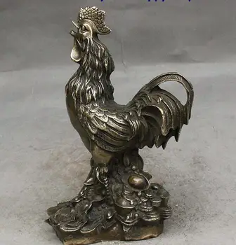 China FengShui Bronze Auspicious Wealth Chciken Cock Money YuanBao Coin Statue
China FengShui Bronze Auspicious Wealth Chciken Cock Money YuanBao Coin Statue