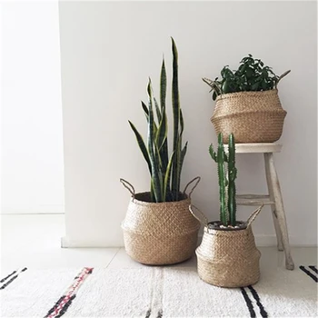 Bamboo Basket Foldable Storage Basket Dirty Laundry Straw Seagrass Garden Flower Basket organizer Wicker Rattan
Bamboo Basket Foldable Storage Basket Dirty Laundry Straw Seagrass Garden Flower Basket organizer Wicker Rattan