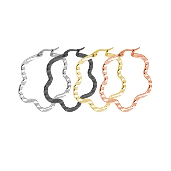 FairLadyHood 30/40/50mm Trendy Plum Blossom Hoop Earrings 4 Color Stainless Steel Earrings Hoops For Women Wholesale Jewelry
FairLadyHood 30/40/50mm Trendy Plum Blossom Hoop Earrings 4 Color Stainless Steel Earrings Hoops For Women Wholesale Jewelry