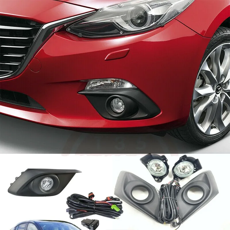 JanDeNing For Clear Fog light Front Lamps Full Kit W/ Harness For Mazda 3 2014-216
JanDeNing For Clear Fog light Front Lamps Full Kit W/ Harness For Mazda 3 2014-216