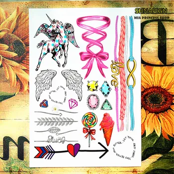 SHNAPIGN Cute cartoon Pegasus Temporary Tattoo Body Art, 12*20cm Flash Tattoo Stickers, Waterproof Fake Tatoo Henna Wall Sticker
SHNAPIGN Cute cartoon Pegasus Temporary Tattoo Body Art, 12*20cm Flash Tattoo Stickers, Waterproof Fake Tatoo Henna Wall Sticker
