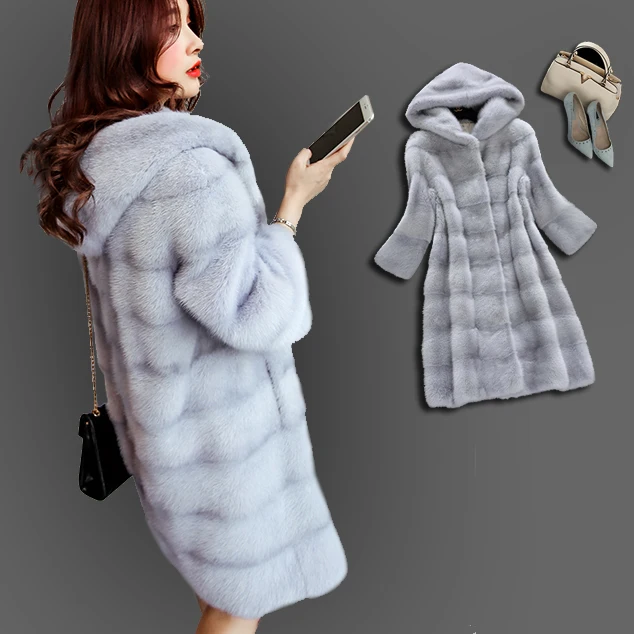 New Winter Warm Artificial Decent Faux Mink Fur Coat with Hood Luxury Fake Fur Coats Plus Size Outwear Women Overcoat
New Winter Warm Artificial Decent Faux Mink Fur Coat with Hood Luxury Fake Fur Coats Plus Size Outwear Women Overcoat