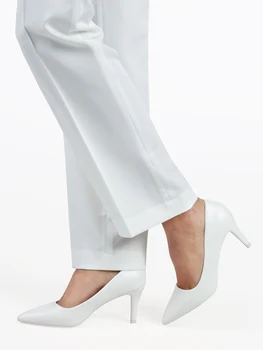 Woman basic mid-high heel solid matching office shoes