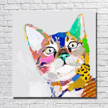 New Arrive Animal Colorful Cute Cat Wall Art Pictures Handmade Oil Painting on Canvas for Living Room Home Decoration No Frame
New Arrive Animal Colorful Cute Cat Wall Art Pictures Handmade Oil Painting on Canvas for Living Room Home Decoration No Frame