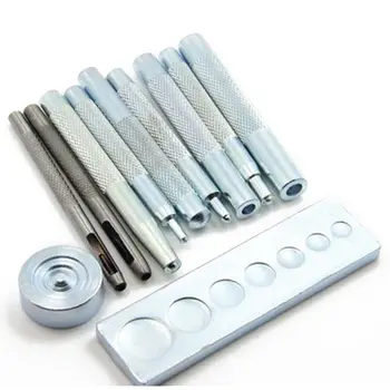 Leathercraft Tool Punch Snap Kit Rivet Setter with Base for Punch Hole and Install Rivet Button (Pack of 11) Die Punch Snap Ki
Leathercraft Tool Punch Snap Kit Rivet Setter with Base for Punch Hole and Install Rivet Button (Pack of 11) Die Punch Snap Ki