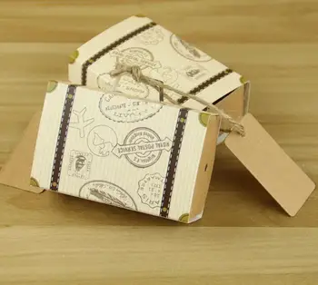 50pcs Vintage Suitcase Candy Box Aircraft Kraft Chocolate Boxes Baby Shower Wedding Favors Gift Box Bag Wedding Party Supplies
50pcs Vintage Suitcase Candy Box Aircraft Kraft Chocolate Boxes Baby Shower Wedding Favors Gift Box Bag Wedding Party Supplies