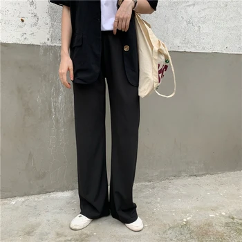 HziriP Summer Brief Casual Slender High Waist 2019 Fashion Texture Korea Chic Loose Solid Women Free Solid Full Black Pants
HziriP Summer Brief Casual Slender High Waist 2019 Fashion Texture Korea Chic Loose Solid Women Free Solid Full Black Pants