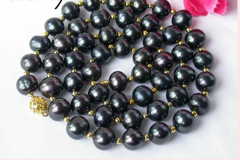 FREE SHIPPING *******z1851 25" 11mm round Tahitian black fw pearl necklace (A0513)
FREE SHIPPING *******z1851 25" 11mm round Tahitian black fw pearl necklace (A0513)