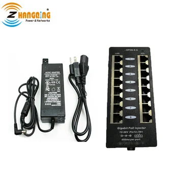 ZQ-GPoE 8Port Gigabit Mode A PoE Injector 1000Mbps Security PoE Patch Panel For 802.3af Standard PoE Camera With 48V 60W Power
ZQ-GPoE 8Port Gigabit Mode A PoE Injector 1000Mbps Security PoE Patch Panel For 802.3af Standard PoE Camera With 48V 60W Power