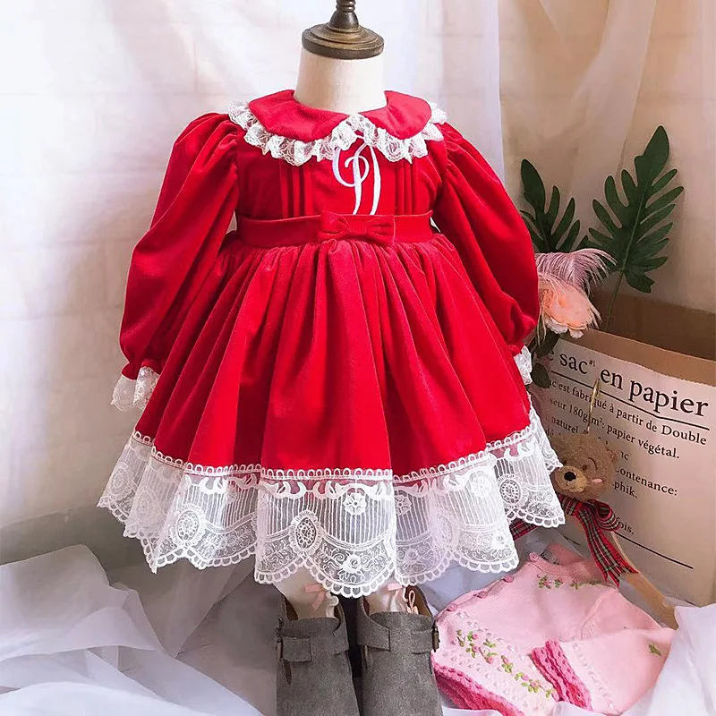 Girls dress Thicken Double-deck white lace red Christmas dress princess party dress
Girls dress Thicken Double-deck white lace red Christmas dress princess party dress