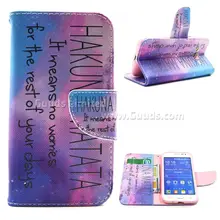 For Samsung G360 Case Hakuna Matata Leather Wallet Case for Samsung Galaxy Core Prime G360 G360V G360P G360F G360H FREE SHIPPING