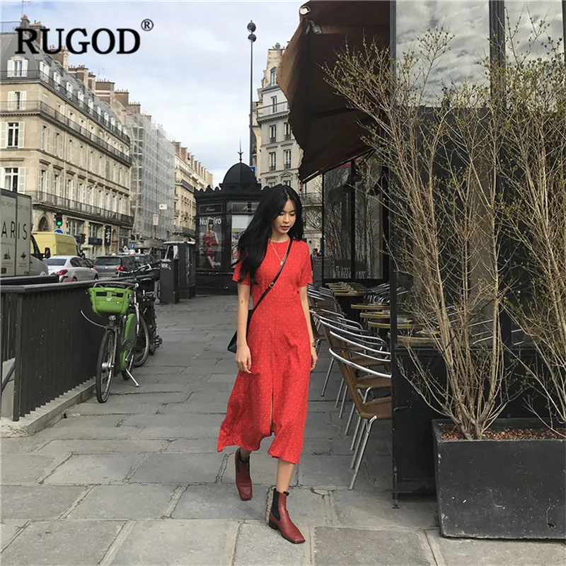 RUGOD 2019 Summer Women Floral Dress O-neck Short Sleeves Spilt Hem Elegant Mid-calf Slim Midi Dress Modis Mujer Vestidos
RUGOD 2019 Summer Women Floral Dress O-neck Short Sleeves Spilt Hem Elegant Mid-calf Slim Midi Dress Modis Mujer Vestidos