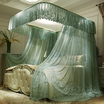 Green Beige Luxury European Palace Style Three open door Landing Rail Mosquito Net Stainless Steel Mosquito Frame Bedding Set
Green Beige Luxury European Palace Style Three open door Landing Rail Mosquito Net Stainless Steel Mosquito Frame Bedding Set