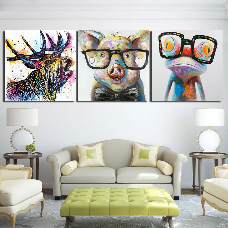 Canvas HD Printed Poster Wall Art Pictures Framework 1 Panel Watercolor Abstract Deer Pig Frog Painting Living Room Home Decor
Canvas HD Printed Poster Wall Art Pictures Framework 1 Panel Watercolor Abstract Deer Pig Frog Painting Living Room Home Decor