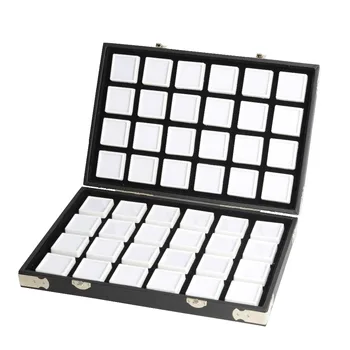 High Quality Black Leather Gemstone Travel Box Diamond Storage Case Jewelry Holder 2.8cm 70pcs,4cm 48pcs Inside Gem Box Protable
High Quality Black Leather Gemstone Travel Box Diamond Storage Case Jewelry Holder 2.8cm 70pcs,4cm 48pcs Inside Gem Box Protable
