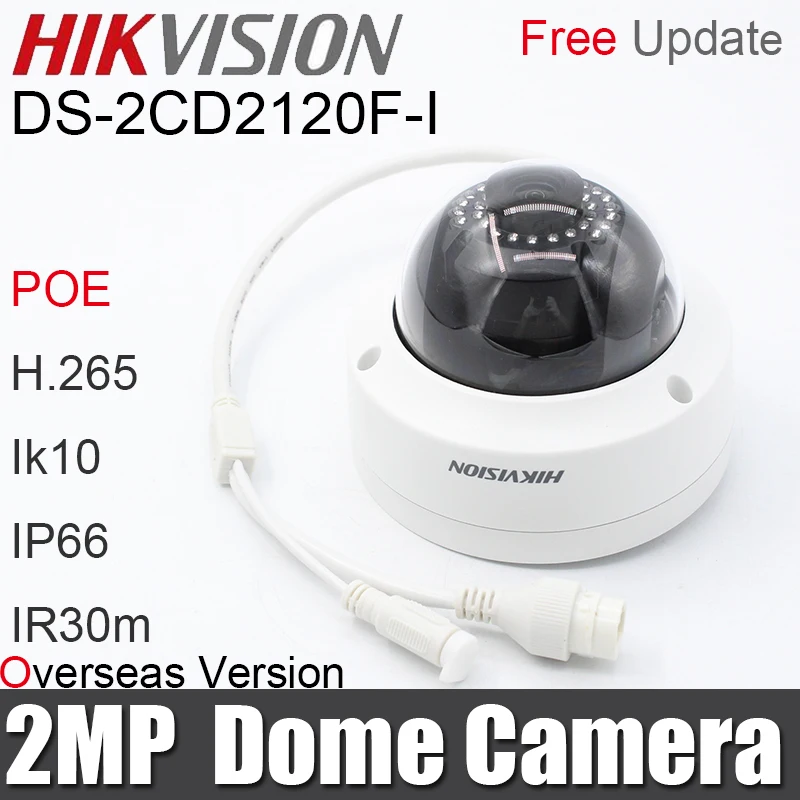 HIKVISION DS-2CD2120F-I Dome IP camera with POE H.264 IR30m IP66 Network camera ds-2cd2120f-i 2MP night vision security camera
HIKVISION DS-2CD2120F-I Dome IP camera with POE H.264 IR30m IP66 Network camera ds-2cd2120f-i 2MP night vision security camera