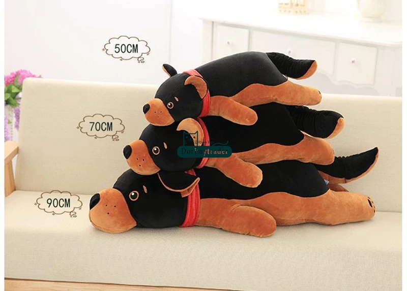 Dormytrader 90cm Big Simulated Animal Dog Plush Toys Soft Stuffed Giant Black Puppy Doll Wolf Dog Pillow 35inches Gifts for Children DY61659 (10)