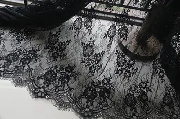 3 meters black Chantilly lace fabric, bridal chantilly lace, retro wedding lace fabric with scalloped borders MF121
3 meters black Chantilly lace fabric, bridal chantilly lace, retro wedding lace fabric with scalloped borders MF121