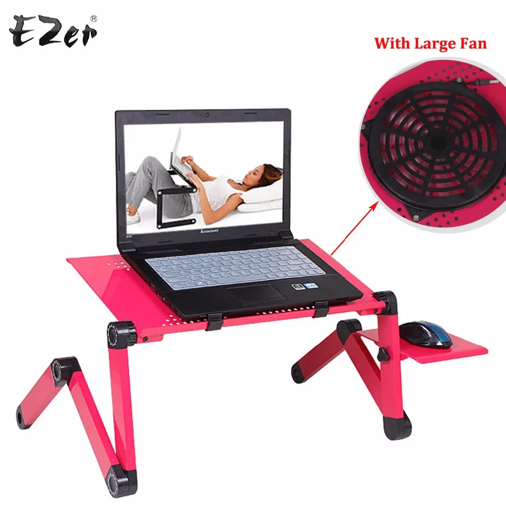 Image Adjustable Portable Laptop Table Stand Lap Sofa Bed Tray Computer Notebook Desk bed table with Mouse Board ZW CD09