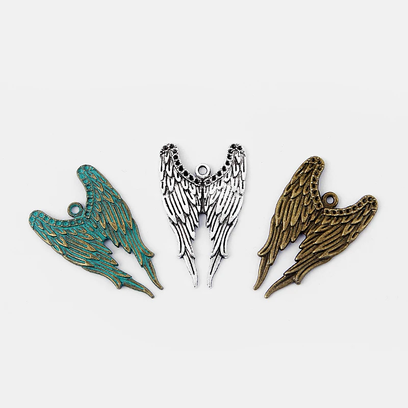20Pcs Antique Greek Bronze/Bronze/Silver Supernatural Angel Wings Charms Pendants Beads For Necklace Making 40x24mm
20Pcs Antique Greek Bronze/Bronze/Silver Supernatural Angel Wings Charms Pendants Beads For Necklace Making 40x24mm