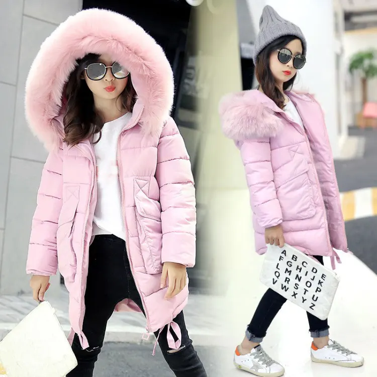 Girls Cotton-padded Outerwear & Coats 2018 autumn Winter Children Warm Clothes fashion multicolour Fur Collar Jacket Age 5-14 Y 
Girls Cotton-padded Outerwear & Coats 2018 autumn Winter Children Warm Clothes fashion multicolour Fur Collar Jacket Age 5-14 Y