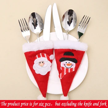 Olayer 6 PCS Dinnerware Sets Christmas Gift Caps Cutlery Holder Knife Fork Set Christmas Hat Storage Tool Christmas Ornament
Olayer 6 PCS Dinnerware Sets Christmas Gift Caps Cutlery Holder Knife Fork Set Christmas Hat Storage Tool Christmas Ornament
