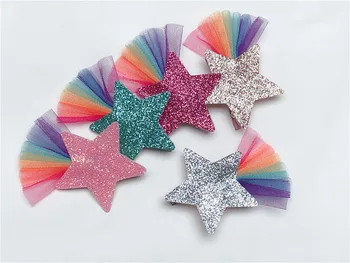 Retail 1pc Fashion Cute Glitter Star Hairpins Solid Rainbow Lace Star Hair Clips Princess Headwear Hair Accessories
Retail 1pc Fashion Cute Glitter Star Hairpins Solid Rainbow Lace Star Hair Clips Princess Headwear Hair Accessories