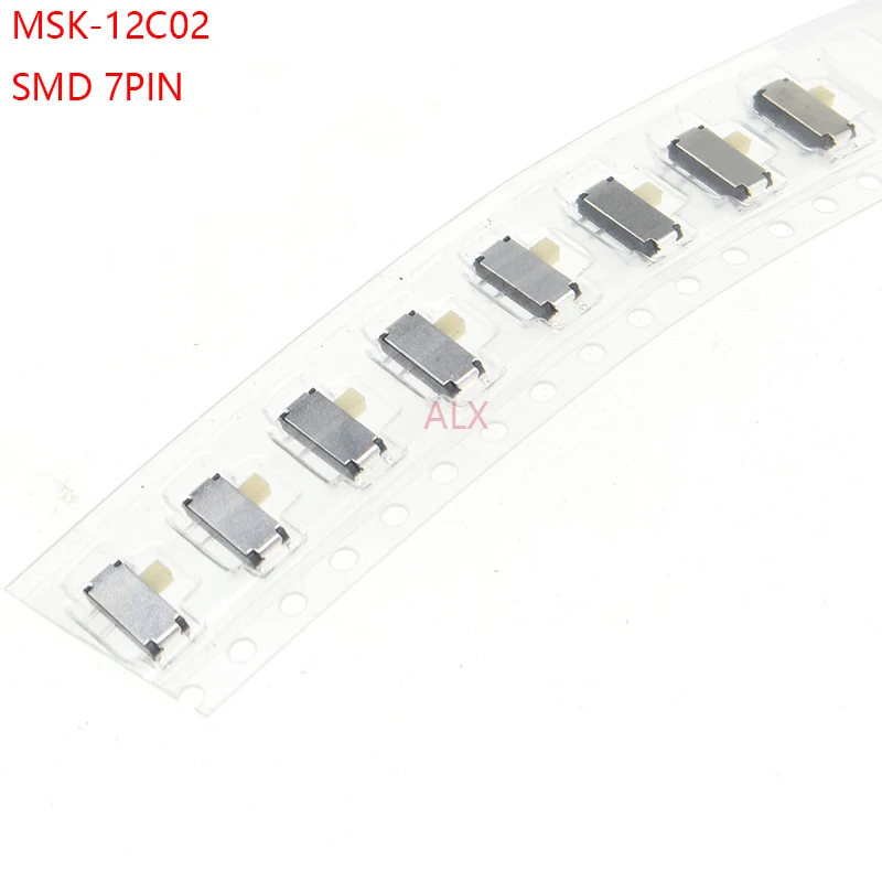 

50PCS mini smd smt MSK-12C02 TOGGLE switch 7pin 1P2T on/OFF Slide Switches FOR MP3 MP4