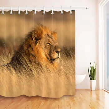 LB Big Male African Lion Lying in the Grass Shower Curtain Wild Animal Extra Long Bathroom Waterproof Fabric For Bathtub Decor
LB Big Male African Lion Lying in the Grass Shower Curtain Wild Animal Extra Long Bathroom Waterproof Fabric For Bathtub Decor