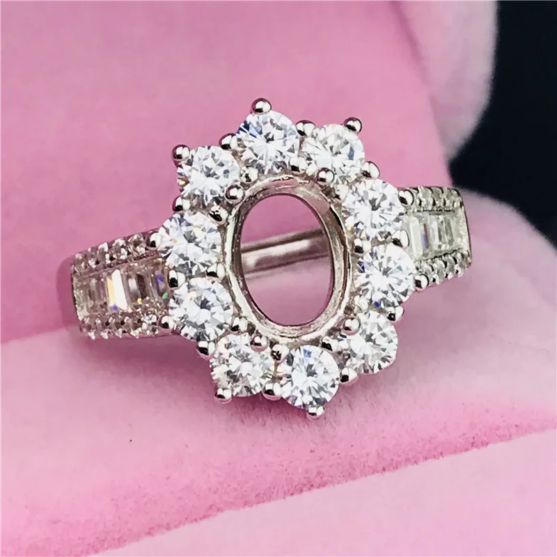 oval shape TP drill rings basis S925 silver ring base shank prong setting stone inlaid jewelry fashion DIY women nice
oval shape TP drill rings basis S925 silver ring base shank prong setting stone inlaid jewelry fashion DIY women nice