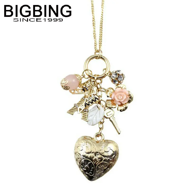 J005 BIGBING fashion jewelry fashion golden chain heart key shell flower pendant long necklace fashion necklace
J005 BIGBING fashion jewelry fashion golden chain heart key shell flower pendant long necklace fashion necklace