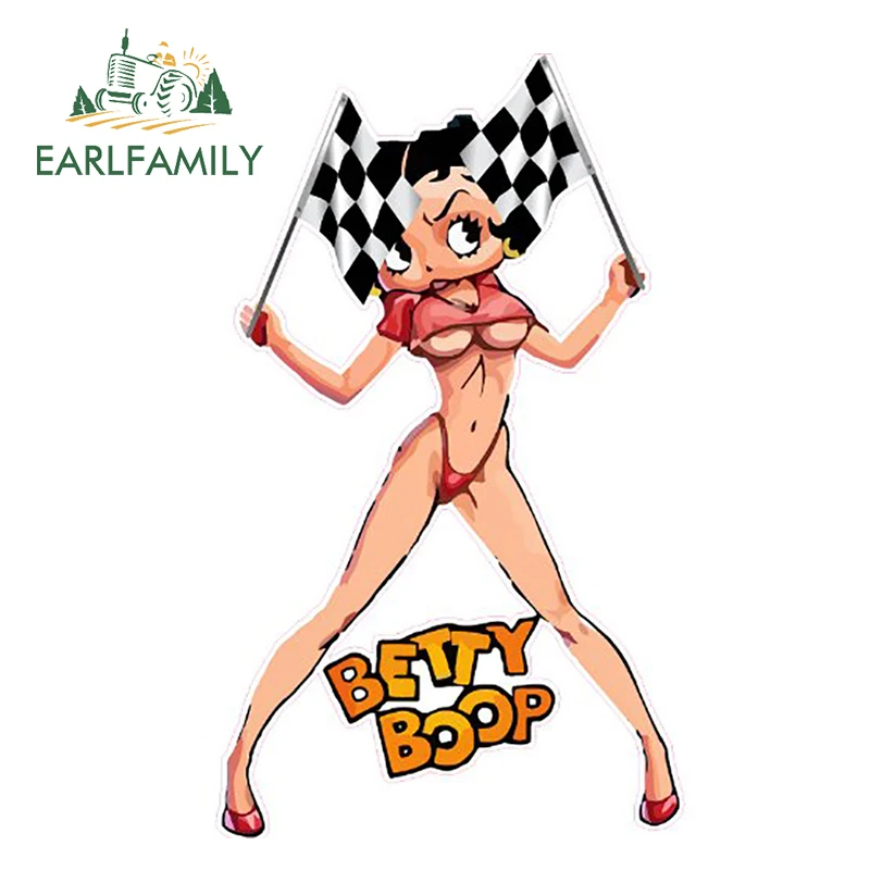 EARLFAMILY 13cm X 8cm Betty Boop Checkered Flag Girl Decal Funny Car Stickers Vinyl Car Window Trunk DIY Car Accessories
EARLFAMILY 13cm X 8cm Betty Boop Checkered Flag Girl Decal Funny Car Stickers Vinyl Car Window Trunk DIY Car Accessories