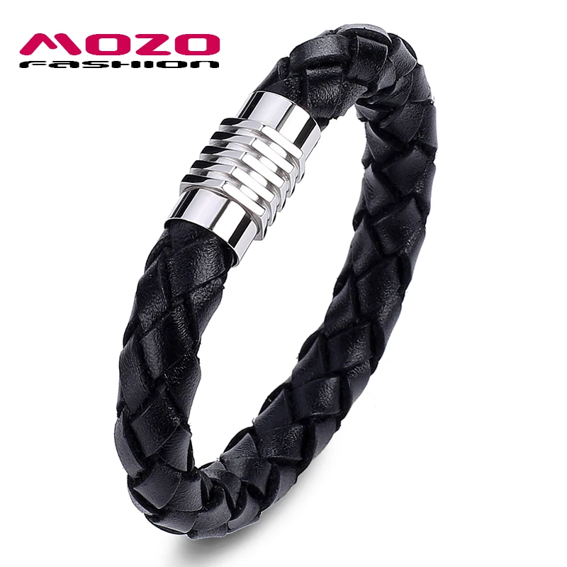 MOZO FASHION Male Charm Simple Bracelets Black Leather Bracelets Stainless Steel Magnet buckle Bracelet Men Jewelry PS2050
MOZO FASHION Male Charm Simple Bracelets Black Leather Bracelets Stainless Steel Magnet buckle Bracelet Men Jewelry PS2050