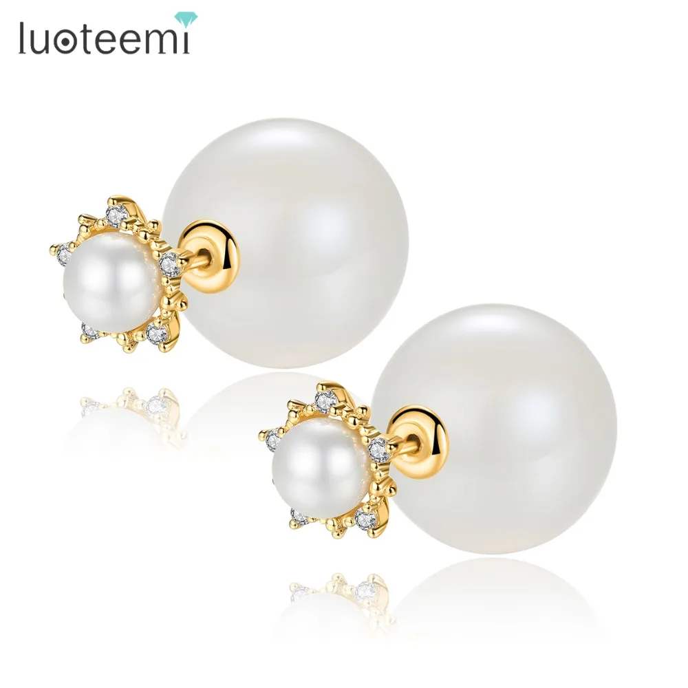 LUOTEEMI New Trend Pearl Jewelry Fashion Stud Earrings for Women Large Pendientes Mujer Moda CZ Stone Earrings Bijoux Femme Gift
LUOTEEMI New Trend Pearl Jewelry Fashion Stud Earrings for Women Large Pendientes Mujer Moda CZ Stone Earrings Bijoux Femme Gift