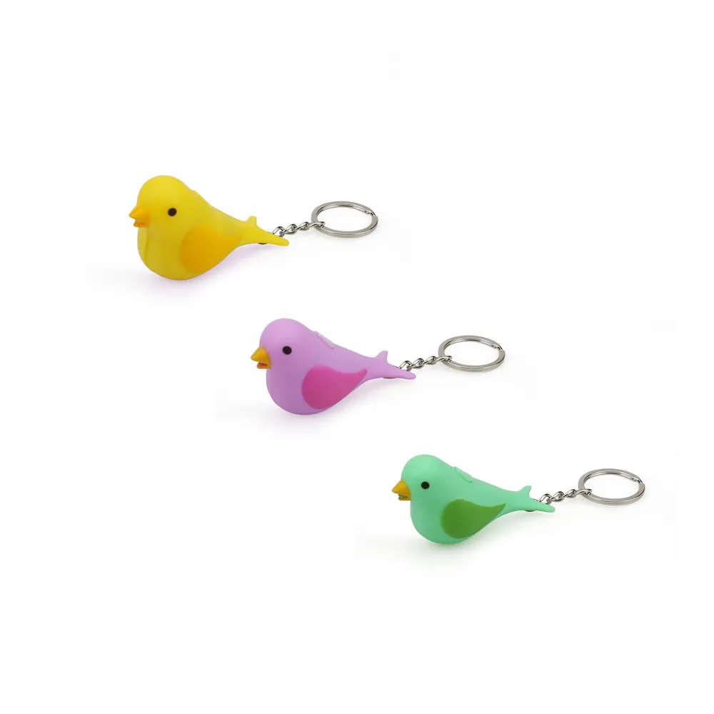Fashion Cute Cartoon Little Bird Keychain With LED Light And Sound Keyfob Kids Toy Gift durable plastic (PVC) z
Fashion Cute Cartoon Little Bird Keychain With LED Light And Sound Keyfob Kids Toy Gift durable plastic (PVC) z