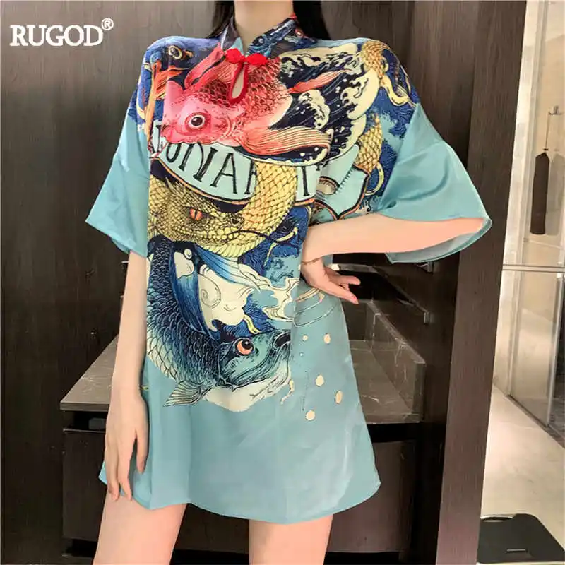 RUGOD 2019 Summer New Arrival Dress Women Fashion Chinese Element Print Cheongsam Style Mini Dress Vestidos Bigsize
RUGOD 2019 Summer New Arrival Dress Women Fashion Chinese Element Print Cheongsam Style Mini Dress Vestidos Bigsize