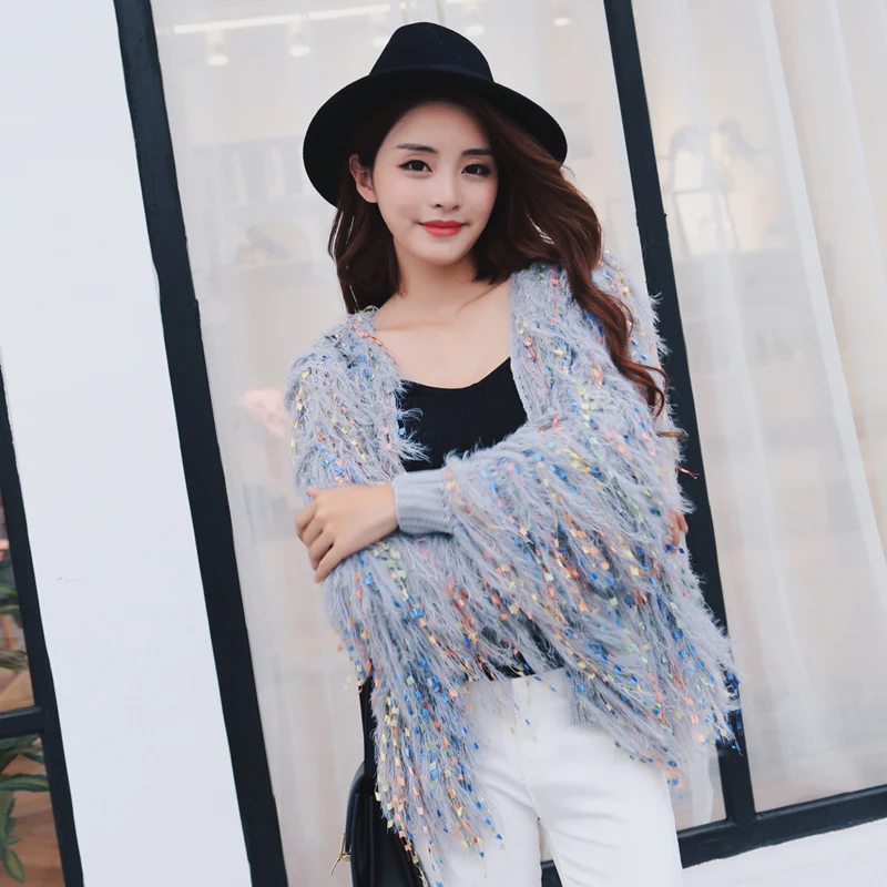 Luxury Fashion Long Sleeve Knitted Tassel Mohair Cardigans Sweater Women Tops Colorful Knitted Coat 2018 Knit Cardigan jumpers
Luxury Fashion Long Sleeve Knitted Tassel Mohair Cardigans Sweater Women Tops Colorful Knitted Coat 2018 Knit Cardigan jumpers