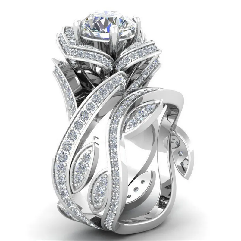Fashion 2pcs Silver color AAA zircon Lotus Party Set of rings 6/7/8/9/10 Size Copper Rings for Women Anniversary Gifts Jewelry
Fashion 2pcs Silver color AAA zircon Lotus Party Set of rings 6/7/8/9/10 Size Copper Rings for Women Anniversary Gifts Jewelry